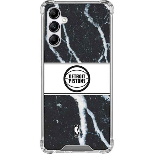 NBA Detroit Pistons Marble Galaxy A15 5G Clear Case